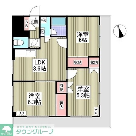 リエス大宮三橋の物件間取画像